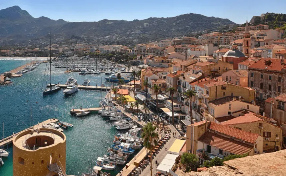 Port of Calvi (Corsica) - overview from the citadel